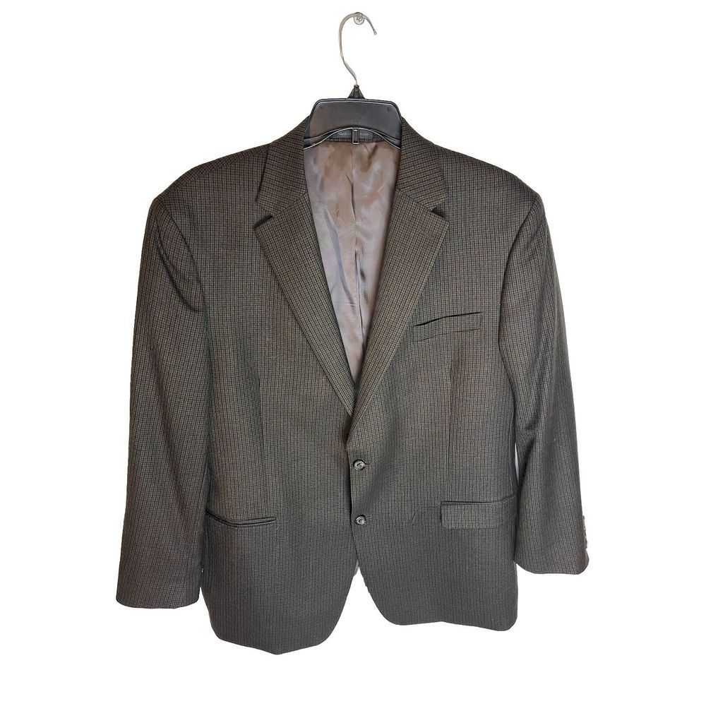 Ralph Lauren Men's Jacket Sport Coat Blazer 46 46L Brown Wool 2 Button